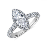 Platinum Marquise-Cut Diamond Ring ✨💎